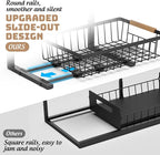 Dihmpor Under Sink Organizer and Storage, Slide Out Under Cabinet Storage Pull Out Sink Shelf Cabinet Storage Shelves, Undersink Organizers for Kitchen Bathroom Cabinet