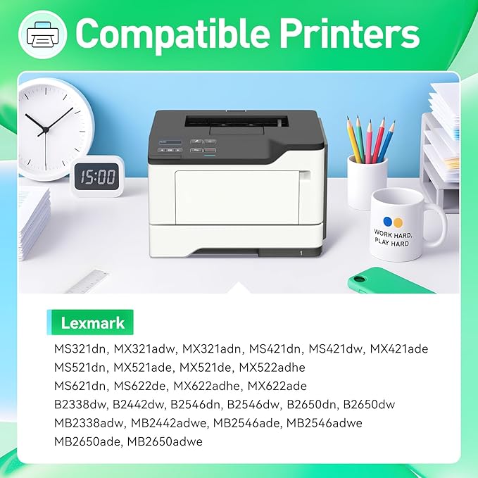 56F0Z00 Imaging Unit Replacement for 56F0Z00 Drum Unit Compatible with Lexmark MS321 MS421 MS521 MS621 MX521 MX522 MX622 MS622 MX321 MX421 B2338 B2442 B2546 B2650 MB2338 MB2442 MB2546 MB2650 Printer