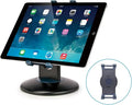 Premium 360° Rotating Tablet Stand for Desk – Adjustable Tablet Holder for 7.9” to 13” Devices, Swivel Weighted Base, Sturdy Black Metal iPad Stand for Office, Home, and Retail Display