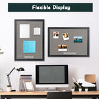 Gideal Bulletin Board 36 x 48 Inch, 100% Wood Framed Canvas Cork Board with Grey Fabric, Wall Mounted Notice Board for Home Office School, 2 Pack