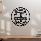 Custom Metal Signs | Personalized Monogram Name Sign | Outdoor Wall Art for Family Name | Custom Name Metal Sign, Last Name, Anniversary, Wedding Gifts for Women, Wife, Parents, couple (Design 6)