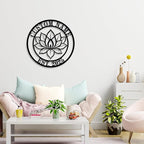 Personalized Lotus Metal Sign, Custom Lotus Flower Wall Decor, Zen Metal Wall Art for Bedroom Bathroom Garden, Yoga Studio and Housewarming Gift