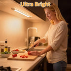 maylit Under Cabinet Lighting Plug in, 14 Inch Linkable Ultra Bright LED Light Bar, Renter Friendly Lamp, Wired 110V 120V Indoor Lights for Kitchen Cabinet, Counter, Workbench, Desk, Shelf, Warm White