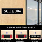 Custom Office Engraved Name Plate, Personalized Elegant Name Plates for Door or Wall Sign, Door Name Plate with Adhesive, Laser Engraving, 10 Colors Available (2.5" x 10")