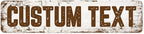 Custom Sign, Custom Street Sign, 11 Font Colors, 13 Font Styles, 4 Hole Options, 22 Sizes, 4x18 Inches, Rust Free DiBound, Fade Resistant, Made in USA by My Sign Center (Rustic)
