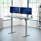 VIVO Electric 71 x 30 in Standing Desk, Memory Height Adjustment, 1B Series, Holds 220 lbs, Dark Gray Top Gray Frame, DESK-KIT-1G7G