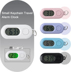 Small Glass Desk Whiteboard Dry-Erase Board with Clock, Small Travel Clock Keychain with Desk Notepad, Time Table Whiteboard for Desk Digital LED Light Display, 8x6 in with Accessories, Turquoise
