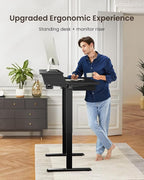 ErGear Electric Standing Desk with 4 Drawers, Height Adjustable Desk with Storage, C-Clamp Mount Compatible, Computer Home Office Table with Cable Management Tray