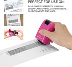 Guard Your ID Wide Stamp Roller for Identity Protection, Pink