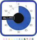 TWENTY5 SEVEN Countdown Timer 7.5 inch; 60 Minute 1 Hour Visual Timer – Classroom Teaching Tool Office Meeting, Mechanical Countdown Clock for Kids Exam Time Management Magnetic, Navy Blue