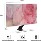 Baocicco Abstract Waterproof Television Cover with Pink Marble Design 65 Inch Full Body Cover for TV Screen Weatherproof Dust-Proof TV Screen Covers Sleeve Compatible with LED OLED Desktop