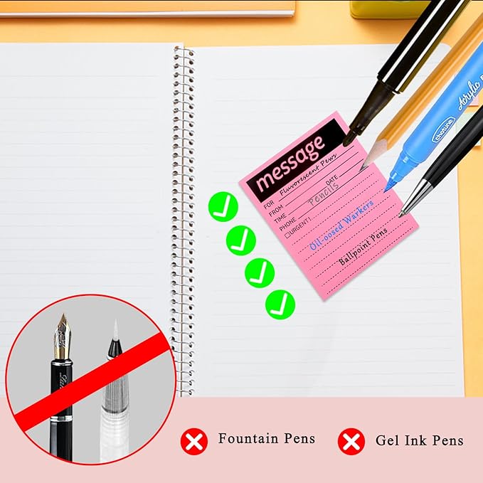 Phone Message Sticky Notes Phone Memo Pads, 9 Pads Lined Sticky Notes Pads, 4x6 inch Phone Message Pad Self Sticky Notes with Line Colorful Post Memos for Office, School and Home, 50 Sheetsx9 Pack