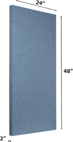 ATS Acoustics Home Office Residential Acoustic Treatment Room Kit Sound Absorbing Acoustic Panel 6 Pack for 50-100 Sq Ft (Light Blue)