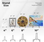 TR-LIFE Plate Stands for Display - 10 Inch Plate Holder Display Stand + Metal Easel Stand for Picture Frame, Decorative Plates, Book, Photo, Collectibles (2 Pack)