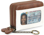 GOIACII Small Genuine Leather Wallet for Women, RFID Blocking Credit Card Holder Wallet