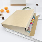 Lineco Museum Archival Storage Box, 17.75x22.75x3 in. Drop Front Design. Acid-Free with Metal Edge. Organize Photos, Pictures, Prints, Documents, Crafts, DIY. Tan, 1 Pack