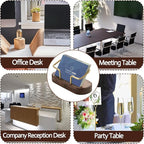 HJX Custom Business Card Holder Desk-Personalized Engraved Wooden Business Card Case Holder, Customized Name Logo Business Card Display Gifts for Men Women (Style2-Black)