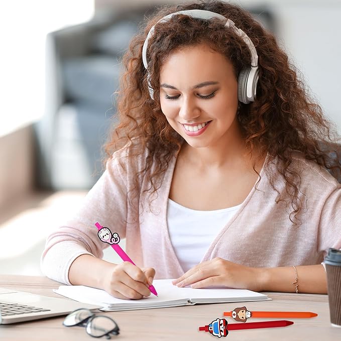 Nursing Pens 10Pcs Cute Novelty Gel Pens Funny Doctor Ballpoint Pen Nurse Accessories for Work Aesthetic Black Ink for Cna Medical Nursing Student Supplies Nurse Week Back to School gifts Party Favor