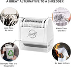 Miseyo Identity Theft Protection Roller Stamp Set - White (6 Refill Ink Incleded)