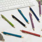 Linbsunne Gel Pens Black Ink Pen 0.5mm fine Point Pens Smooth Writing Retractable Office Supplies (Vintage-12 pcs)