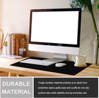 KINGFOM Desk Pad Office Desktop Protecter, PU Leather Desk Mat Blotters Organizer with Comfortable Writing Surface (47.2" x 23.6", Black+Red)