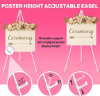 VAIIGO 3 Pack White Easel Stand for Sign & Poster - 63" Adjustable Metal Easels for Wedding Welcome Sign, Painting, Canvas, Art Display - Portable Folding Tripod with Carry Bag, Holds 5 Lbs