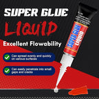 WOUSEDO 24 X 3g Super Glue Liquid, Clear Strong Adhesive,Fast Drying Cyanoacrylate Glue for Wood, Rubber, Leather, Hard Plastic, Metal, DIY Crafts and More
