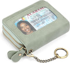 GOIACII Small Genuine Leather Wallet for Women, RFID Blocking Credit Card Holder Wallet