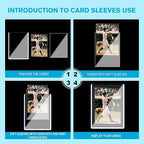 400 Card Sleeves Top Loaders for Cards - 3" x 4" Toploader, 35pt Hard Card Sleves for Trading Cards, Baseball, Sports Collectibles (200 Hard Toploaders + 200 Soft Penny Sleeves)