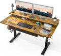 FiCiHi Adjustable Height Standing Desk with 4 Drawers,63 x 30 inches Electric Sit Stand Home Office Desk with Two Tiers, 3 Memory Presets, Monitor Stand Riser, USB A/C Charging Port