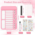 Audab Dry Erase Chore Chart for Kids, Magnetic Checklist Board, My Chores Slider Chart to Do List Board, Routine Reward Chart Schedule Board Task Tracker for Home Refrigerator, Wall, Desk (Pink)
