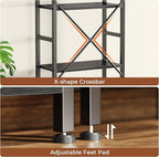 SUPERJARE Triple 4 Tier Bookshelf, Bookcase with 11 Open Display Shelves, Wide Book Shelf Book Case for Home & Office, Black