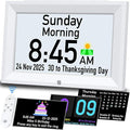 GOLOZA 7'' Digital Dementia Clock, Talking Clock with 10 Volumes, 6 Display with 10 Color Modes, Auto Dimmable, Alarms & Birthday & Holiday Reminders, 3 Pill Reminders Clocks for Seniors