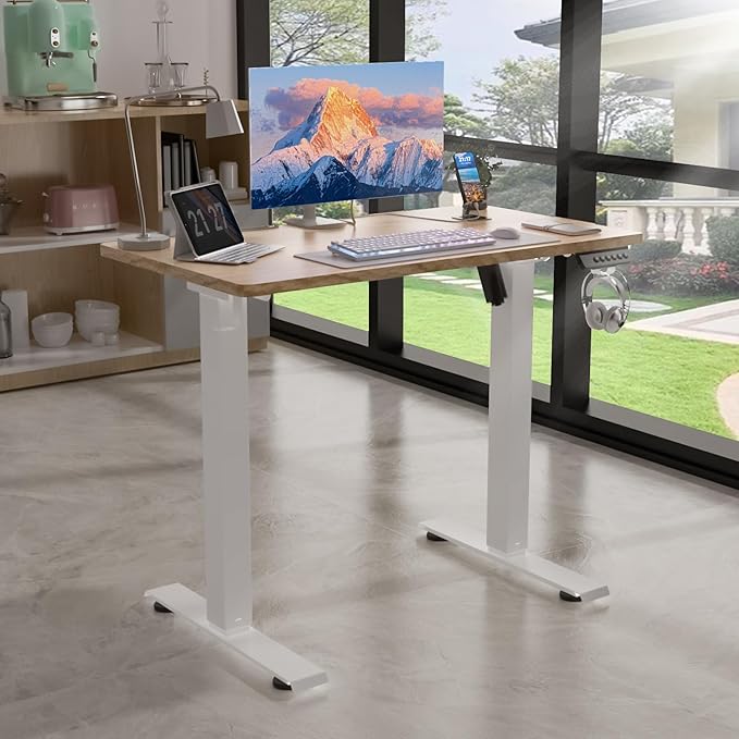 35 * 20 Electric Standing Desk, Adjustable Height Sit Stand Up Desk, Motorized Home Office Computer Gaming Workstation Desk