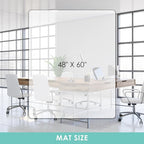 Vicwe Office Chair Mat for Hard Floor, 60"x48" Anti-Slip PVC Computer Chair Mat, Easy Glide for Chairs, Multi-Purpose Floor Protector Desk Chair Mats for Home Office