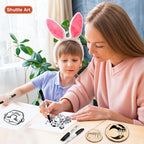 Shuttle Art Permanent Markers, 50 Pack Black Permanent Marker set,Fine Point, Works on Plastic,Wood,Stone,Metal and Glass for Doodling, Marking