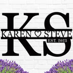 Personalized Metal Letters Sign, Anniversary Wedding Gifts Letters for Wall Decor, Monogram Wall Decor, Metal Name Signs Personalized, Family Name Sign, Name Sign for Wall, Initial Split Letter Sign