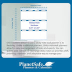 Sky Blue 12 Section Task, Objective and Goals Planning System Vertical 24" Tall x 18" Wide. Wall Tray, Dry-Erase Marker, Eraser and 600 Sticky-Notes