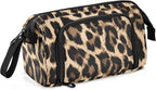 Bolaz Big Capacity Pencil Pen Case Pouch Bag School College Office Organizer for Teens Girls Adults Student-Brow-black Leopard Print