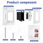 in Wall Cable Management Kit with Brush Wall Plate, AC Outlets & USB Ports, Recessed Outlet Box, for Walls Mount TV with Cable Management Box, in Walls TV Connection Kit for Home Theater Systems