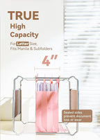 SortRax Plastic High Capacity Hanging File Folders, Pastel Colors, 4" Expanding Pocket with Movable Dividers, Heavy Duty for Filing Cabinet, Insertable Tabs, Letter Size - 6 Pack