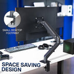 VIVO Heavy Duty Single Monitor Tension Arm for up to 27 inch Screens, Holds 14.3 lbs, Premium Desk Mount Stand, Black, STAND-V101O