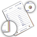 Commission Voucher Book CV-59-3 Part Carbonless Forms, Triplicate NCR Receipt Book, Snap-Out Pre-Punched with File Holes Commission Vouchers, Blue Ink, 4.25 x 5.625 Inch - Pack of 400