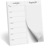 321Done Meal Planning Notepad - Made in USA - Large Letter Size (8.5x11) Weekly Menu Planner Tear-Off Simple Shopping List Meals Groceries Grocery List Memo Pad - Perforated Sunday Start