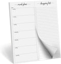 321Done Magnetic Meal Planning Notepad - Large Letter Size (8.5x11) Weekly Menu Planner Tear-Off Refrigerator Fridge Shopping List Meals Grocery Memo Pad - Perforated Sunday Start, Made in USA