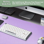 Boutilon Leather Desk Pad Protector,Non-Slip Mouse Pad,Laptop Desk Pad,Office Mouse Mat,Waterproof Leather Desk Blotter,Desk Writing Pad for Office and Home (XXL-Purple,47.2"x 17")