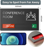 Conference Room Sign - In A Meeting Sign for Office Door, Do Not Disturb, In Use/Available Slider Indicator for Office Tell Whether Meeting Room is In Session