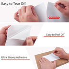 L LIKED 2500 4x6 Thermal Labels Fanfold, Direct Thermal Shipping Labels - Perforated and Strong Adhesive