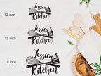 Custom Kitchen Name Sign, Personalized Metal Kitchen Sign, Housewarming Cooking lover Gifts, Mom's Day Gifts, Kitchen Gift for Grandma
