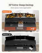 ErGear Electric Standing Desk with 4 Drawers, Height Adjustable Desk with Storage, C-Clamp Mount Compatible, Computer Home Office Table with Cable Management Tray